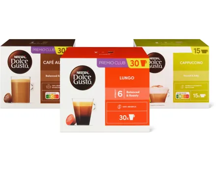 Alle Nescafé Dolce Gusto Kapseln, 30 Stück