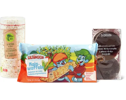 Alle Reis- und Maiswaffeln