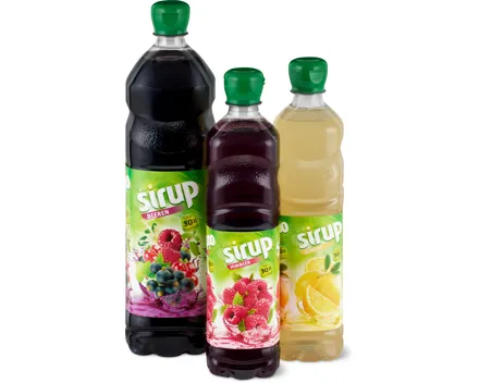 Alle Sirupe in PET-Flaschen
