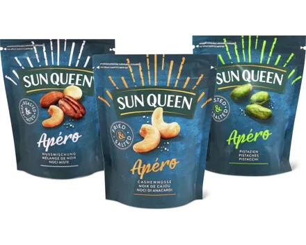 Alle Sun Queen Apéro-Nüsse und -Nussmischungen