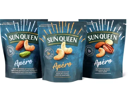Alle Sun Queen Apéro-Nüsse und -Nussmischungen