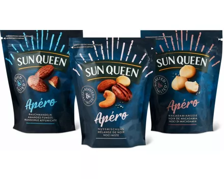Alle Sun Queen Apéro-Nüsse und -Nussmischungen, geröstet und gesalzen