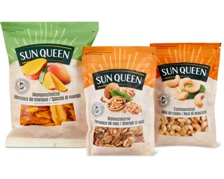 Alle Sun Queen-Nüsse und -Trockenfrüchte