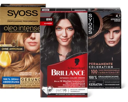Alle Syoss- und Schwarzkopf-Colorationen
