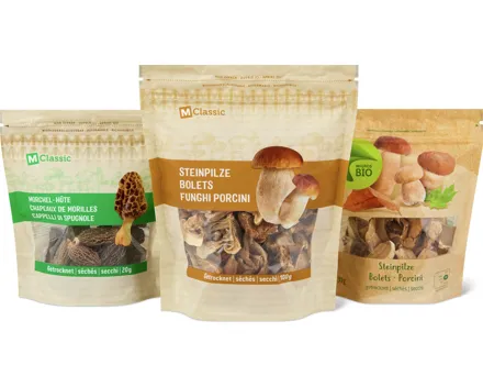Alle Trockenpilze im Beutel