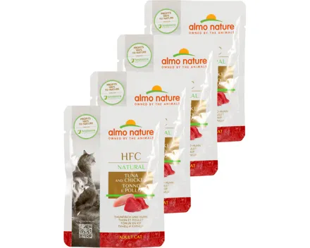 Almo Natural Katzenfutter HFC Thunfisch & Huhn 4x 55g