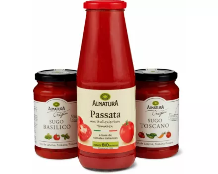 Alnatura Bio-Passata, -Sugo und -Pesto