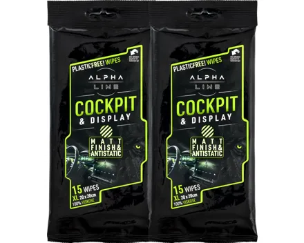 Alpha Line Cockpit & Pflegetücher Display