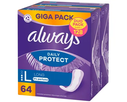 Always Daily Protect Long 0% perfume Gigapack DUO