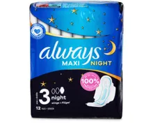 Always Maxi Binde Night mit Flügeln 12 Stück