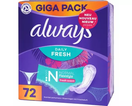 Always Slip Fresh Protect Normal Flexi 72 Stück