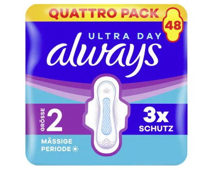 Always Ultra Long Flügel Quattro 48 Stück