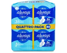 Always Ultra Long Plus Flügel Quattro 40 Stück
