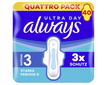 Always Ultra Long Plus Flügel Quattro 40 Stück