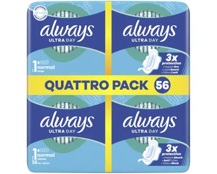 Always Ultra Normal Flügel Quattro 56 Stück