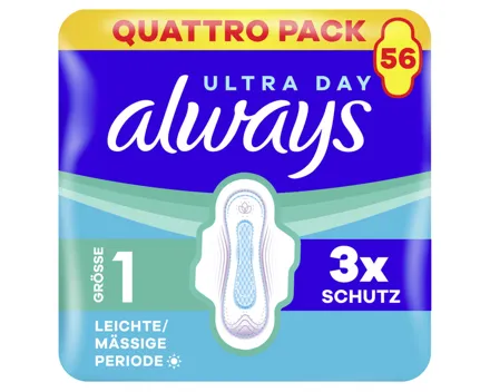 Always Ultra Normal Flügel Quattro 56 Stück