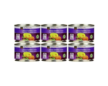 Ananas 4 Scheiben 6x140g