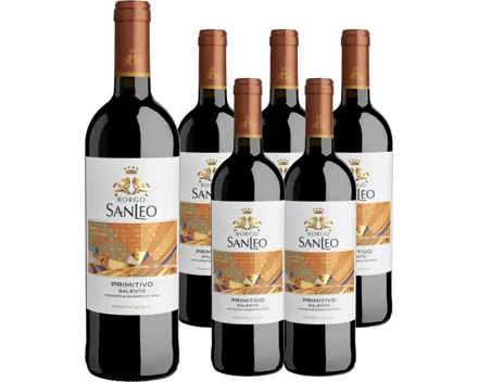 Apulien Zonin Primitivo Borgo Sanleo 6x 75cl (2024) – Rotwein, Italien (0.75l)