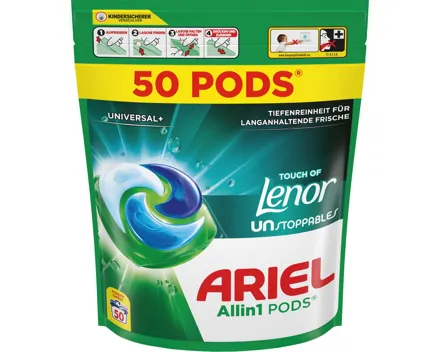 Ariel Pods All-in-1 Touch of Unstoppable 50 Waschgänge