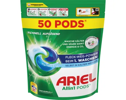Ariel Pods All-in-1 Universal, 50 Waschgänge