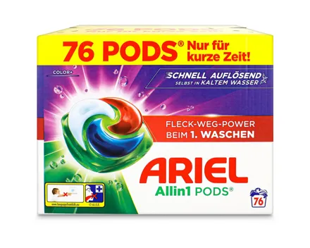 Ariel Pods Color All-in-1, 2x38 Waschgänge