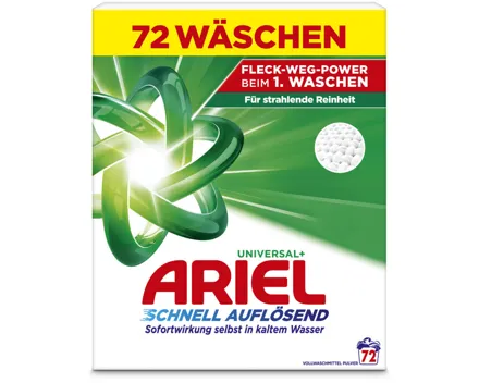 Ariel Pulver Vollwaschmittel 3.6kg 72 Waschgänge