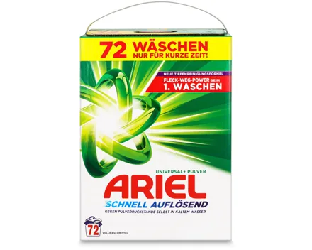 Ariel Pulver Vollwaschmittel 72 Waschgänge