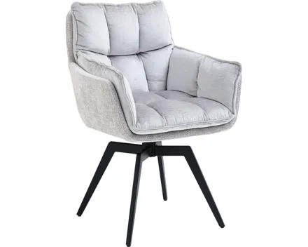 Armlehnstuhl Alani Samt/Microfaser silberfarben