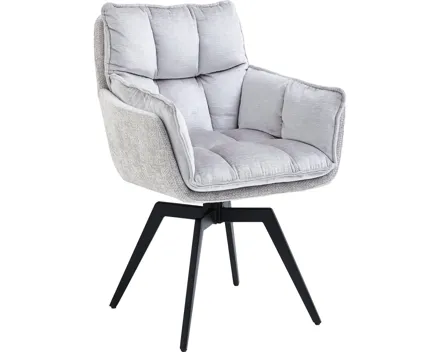 Armlehnstuhl Alani Samt/Microfaser silberfarben