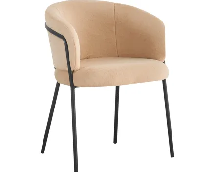 Armlehnstuhl Cindy, Kunstfell, beige