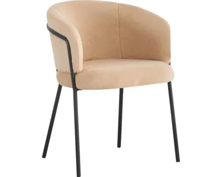 Armlehnstuhl Cindy, Kunstfell, beige