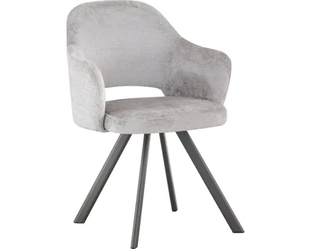Armlehnstuhl Cosmo Stoff grau