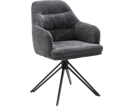 Armlehnstuhl Emilia Stoff anthrazit