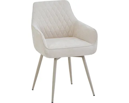 Armlehnstuhl Flashy Stoff beige, drehbar