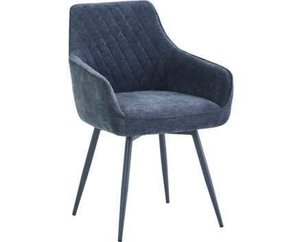 Armlehnstuhl Flashy Stoff blau, drehbar