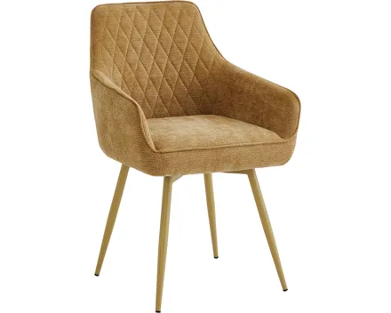 Armlehnstuhl Flashy Stoff curry, drehbar