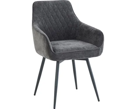 Armlehnstuhl Flashy Stoff grau, drehbar