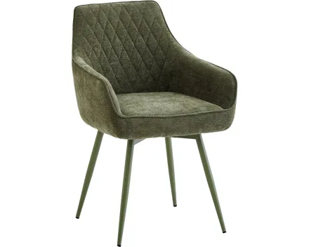 Armlehnstuhl Flashy Stoff grün, drehbar