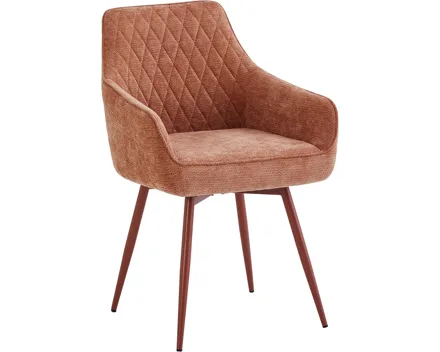 Armlehnstuhl Flashy Stoff terracotta, drehbar