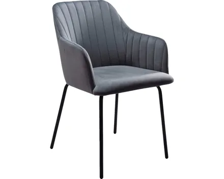 Armlehnstuhl Nala Samtoptik grau