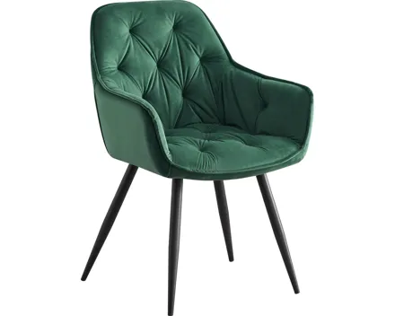 Armlehnstuhl Romana Samtvelours grün