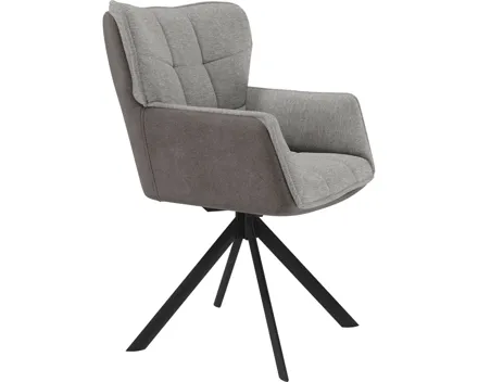 Armlehnstuhl Seattle Microfaser grau