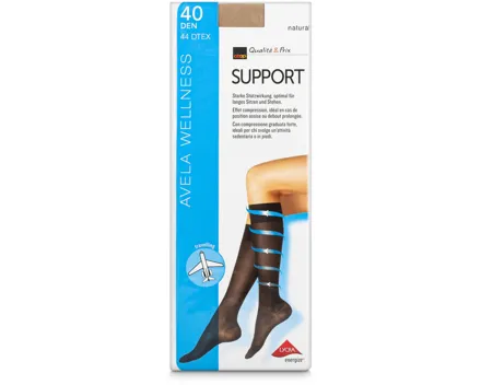 Avela Kniestrumpf Support 39-41 natural