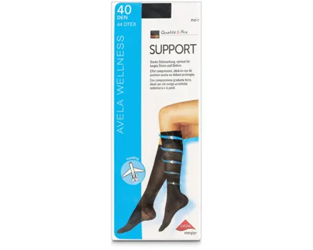 Avela Kniestrumpf Support Noir 39 - 41