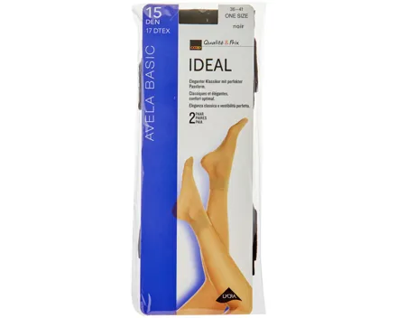 Avela Söckchen Ideal Noir One Size