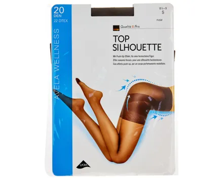 Avela Strumpfhose Top Silhouette Noir 8.5 - 9