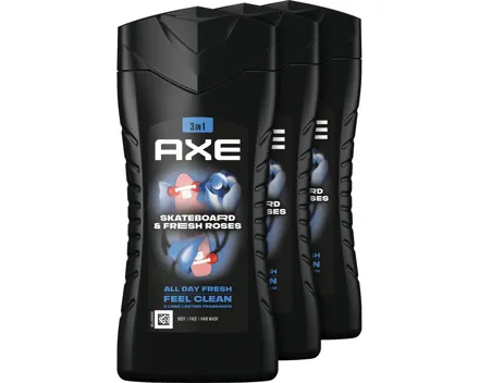 Axe Dusch Skateboard & Fresh Roses 3 x 250 ml