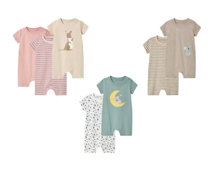 Baby-Schlafoveralls, 2er