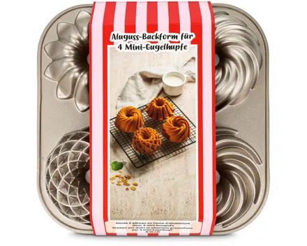 Backform Gugelhupf mini 4in1 gold