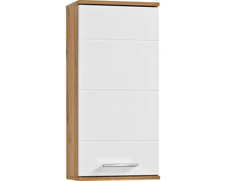 Badhängeschrank Bergen Dekor Eiche Artisan weiss 35 x 74 x 22 cm